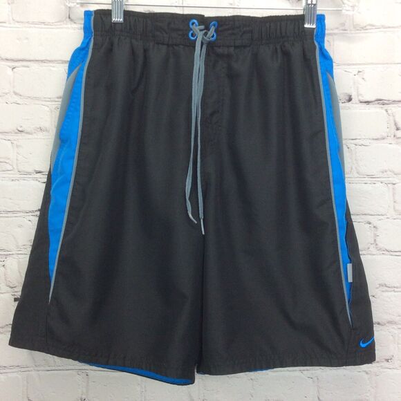 Nike Men’s Swim Trunks Size M Carolina Panthers Colors Athleisure Cruise Beach - Picture 1 of 8